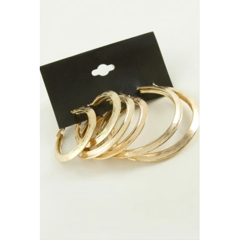 Üçgen Metal Halka Küpe 6 Adet