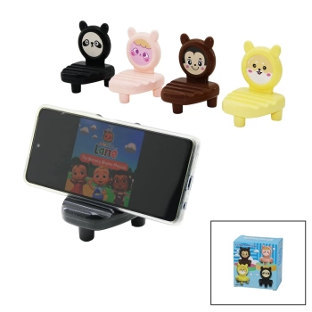 ÜÇGEN SEHPALI RENKLİ PLASTİK MİNİ TELEFON TUTACAK 3 KANALLI (4887)