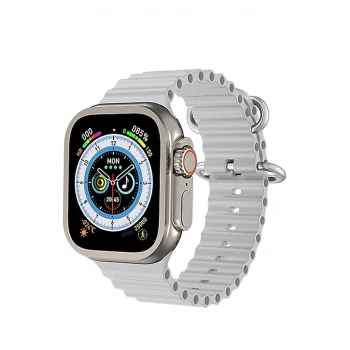Ultra 8 2.1 inç IPS Ekran Konuşma ve NFC Özellikli Akıllı Saat - Gümüş