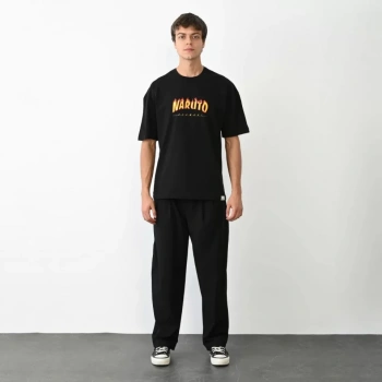 Unisex Bisiklet Yaka Baskılı Oversize TShirt