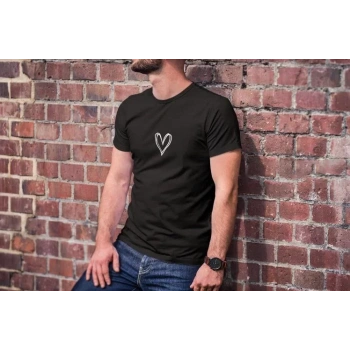 Unisex Bisiklet Yaka Baskılı Oversize TShirt