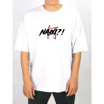 Unisex Bisiklet Yaka Baskılı Oversize TShirt