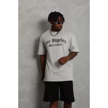 Unisex Oversize Baskılı Bisiklet Yaka TShirt