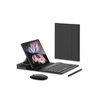 Universal Universal Kılıf Fold Klavye - Karbon Siyah