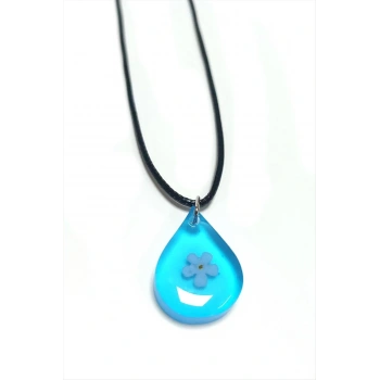 Unutma Beni Çiçeği Damla Epoksi Kolye