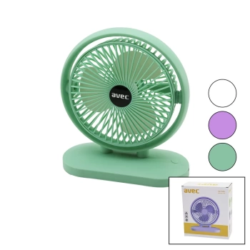 USB MASA ÜSTÜ FAN=16CM VANTİLATÖR  180 DERECE  3 KADEME HIZ 3PERVANE RENKLİ PLS.STAND=9X20X22.7CM (4887)
