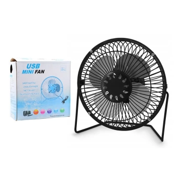USB MINI FAN YR-F002 DP-385 USB - MİNİ FAN MASA ÜSTÜ VANTİLATÖR ÇAP:18.5CM METAL KASA - AYAK 4-METAL PERVANE (4887)