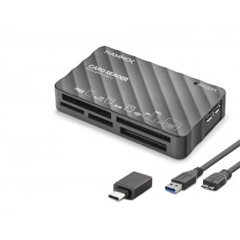Usb Type-c 3.1 Gen1 All İn One Kart Okuyucu Cf Sd Microsd Ms Xd 5 Gbps Siyah HDX7064