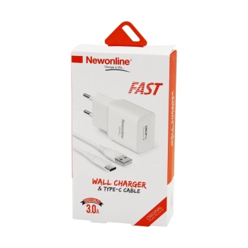 USB - TYPE-C EV BAŞLIK - KABLO SET HIZLI 3.0A NW-USBTOC-SET (4887)