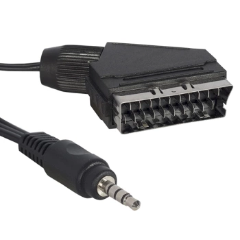 UYDU ALICISI AV KABLO 3.5 MM ST ERKEK/SCART KABLO 1.2 METRE KISA JACK (TİVİBULAR İÇİN) (4887)