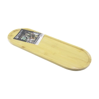 UZUN OVAL  AHŞAP BAMBU SUNUM TEPSİ  16X45CM (4887)