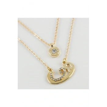 Vav Figürlü Yeni Sezon İkili Kolye