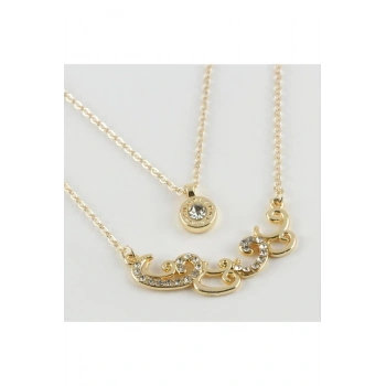 Vav Figürlü Yeni Sezon İkili Kolye