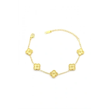 Vc Yonca Bileklik - 11mm - Altın