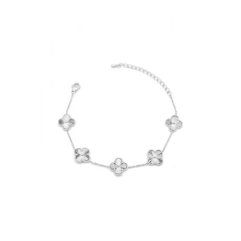 VC Yonca Bileklik - Büyük Boy - Gümüş
