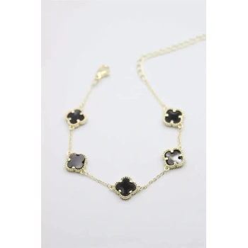 Vc Yonca Bileklik - Siyah