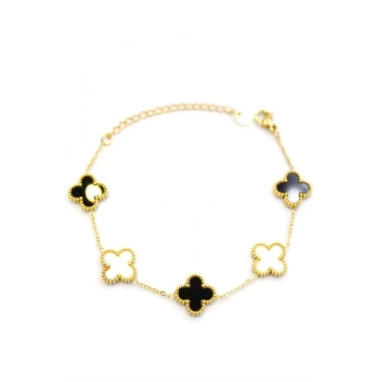 Vc Yonca Bileklik - Siyah