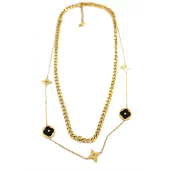 Vc Yonca Kolye - Altın