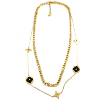 Vc Yonca Kolye - Altın