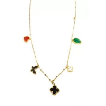 Vc Yonca Kolye - Altın