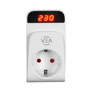 VEA VE-25530 15A 3520W TEKLİ DİJİTAL GÖSTERGELİ AKIM KORUMALI PRİZ AŞIRI YÜKSEK GERİLİM (4887)