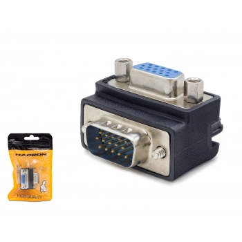 Vga Erkek Dişi 90 Derece Açili Adaptör - Siyah HDX5045