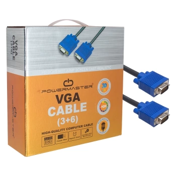 VGA KABLO 15 PİN 3+6 ERKEK/ERKEK 10M KUTULU (4887)