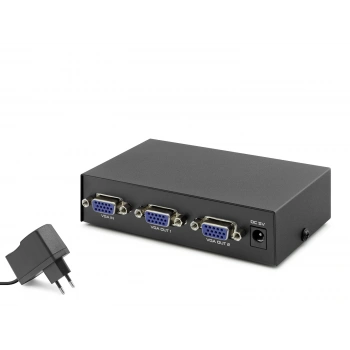 Vga Splitter 1 In 2 Out 200 Mhz - Siyah HDX1277