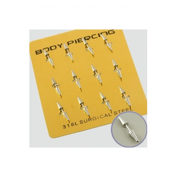 Vidalı Çelik Piercing 1 Adet