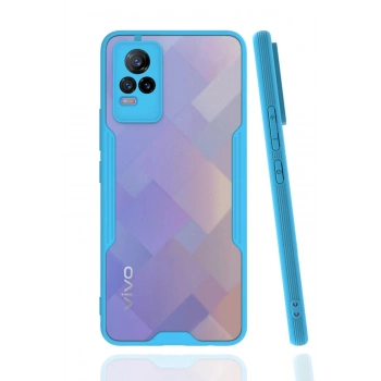 Vivo V21e Kılıf Platin Silikon - Mavi