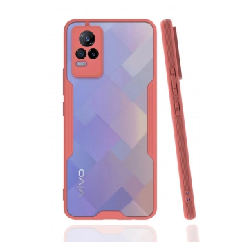 Vivo V21e Kılıf Platin Silikon - Pembe