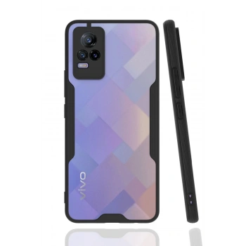 Vivo V21e Kılıf Platin Silikon - Siyah