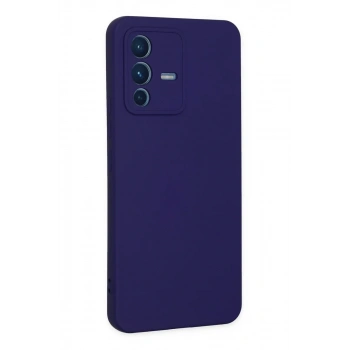 Vivo V23 5G Kılıf Nano içi Kadife Silikon - Mor