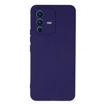 Vivo V23 5G Kılıf Nano içi Kadife Silikon - Mor