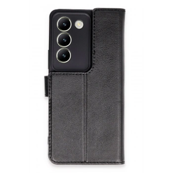 Vivo V30 Lite 4G Kılıf Trend S Plus Kapaklı Kılıf - Siyah