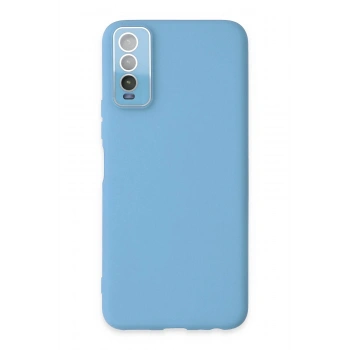 Vivo Y11S Kılıf Lansman Glass Kapak - Mavi