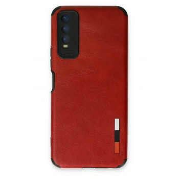 Vivo Y11S Kılıf Loop Deri Silikon - Kırmızı