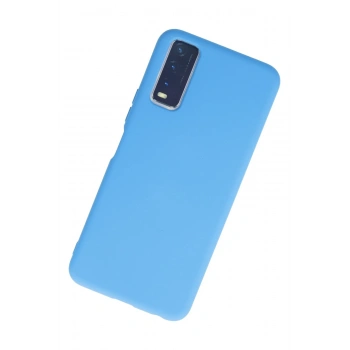Vivo Y11S Kılıf Nano içi Kadife Silikon - Mavi