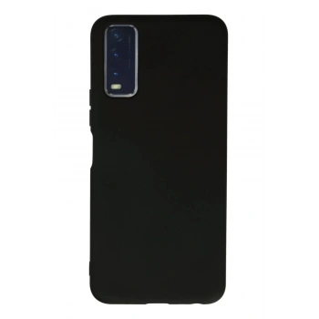 Vivo Y11S Kılıf Nano içi Kadife Silikon - Siyah