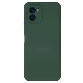 Vivo Y15S Kılıf Nano içi Kadife Silikon - Koyu Yeşil