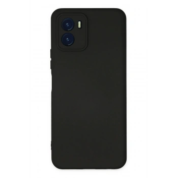 Vivo Y15S Kılıf Nano içi Kadife Silikon - Siyah