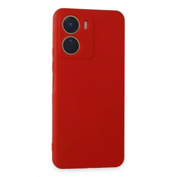 Vivo Y16 Kılıf First Silikon - Kırmızı