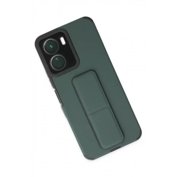 Vivo Y16 Kılıf Mega Standlı Silikon - Yeşil