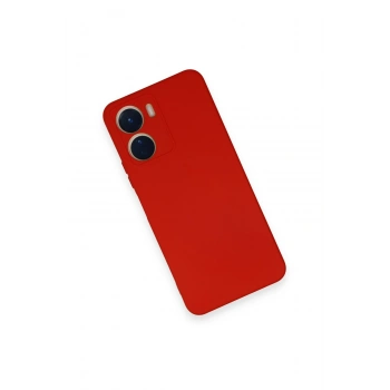 Vivo Y16 Kılıf Nano içi Kadife Silikon - Kırmızı