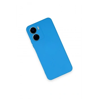 Vivo Y16 Kılıf Nano içi Kadife Silikon - Mavi