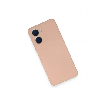 Vivo Y16 Kılıf Nano içi Kadife Silikon - Pudra