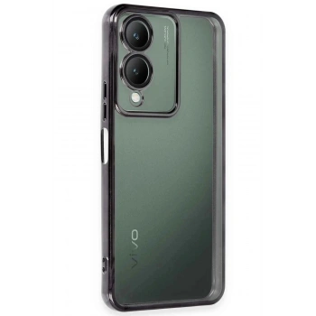 Vivo Y17S Kılıf Lensli Silikon - Siyah