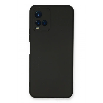 Vivo Y21S Kılıf Nano içi Kadife Silikon - Siyah
