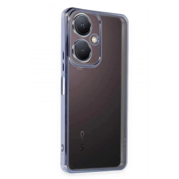 Vivo Y27 Kılıf Lensli Silikon - Açık Mavi