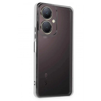 Vivo Y27 Kılıf Lensli Silikon - Gümüş